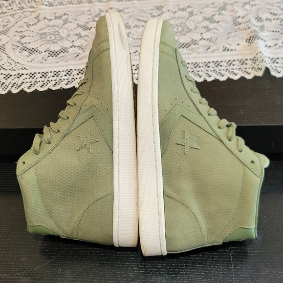 Mens Converse high top sneaker 11.5 green - Picture 6 of 14
